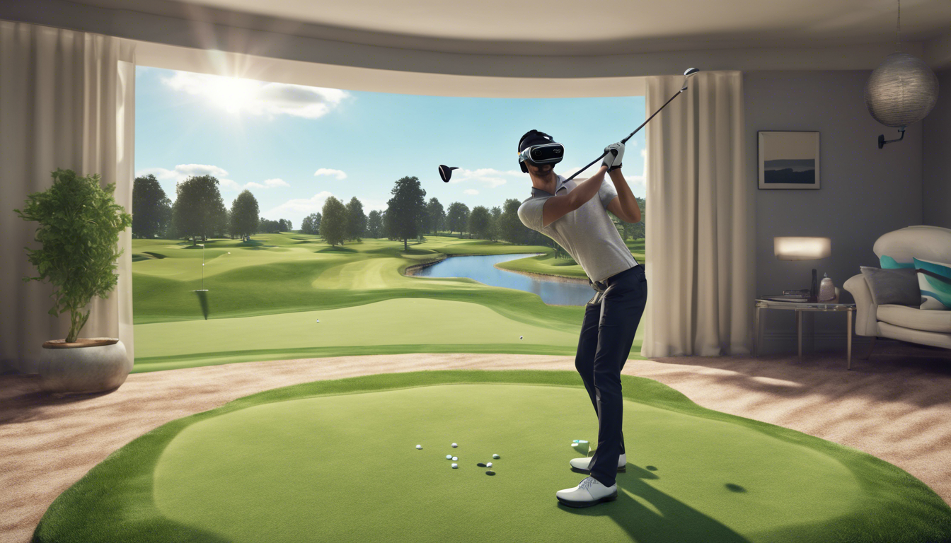 découvrez l'expérience immersive du golf en réalité virtuelle ! plongez dans des parcours magnifiquement rendus et perfectionnez votre swing depuis le confort de votre maison. réalisez votre rêve de jouer au golf comme jamais auparavant.