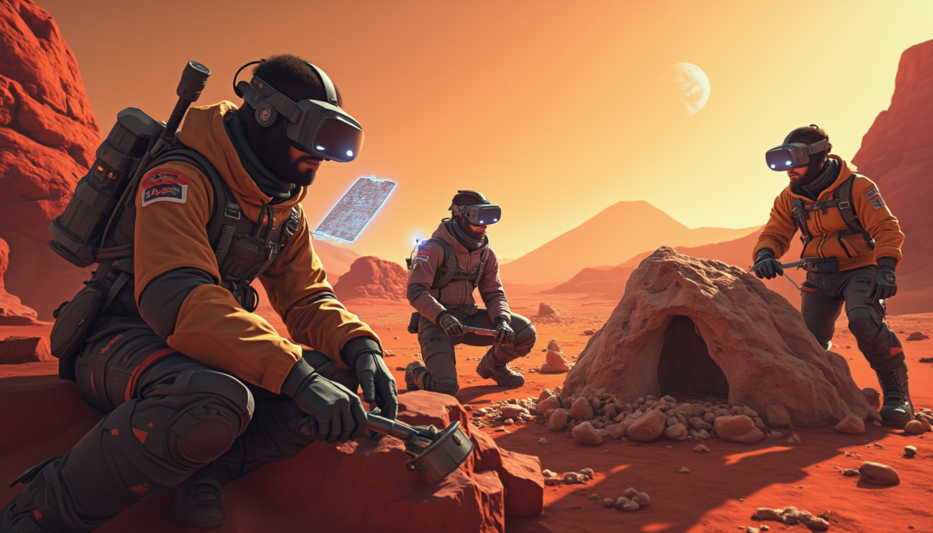 découvrez le tout nouveau multijoueur de survival en réalité virtuelle sur mars, développé par grim. disponible en accès anticipé cette semaine sur quest et steam, plongez dans une expérience immersive où la survie est le maître mot !