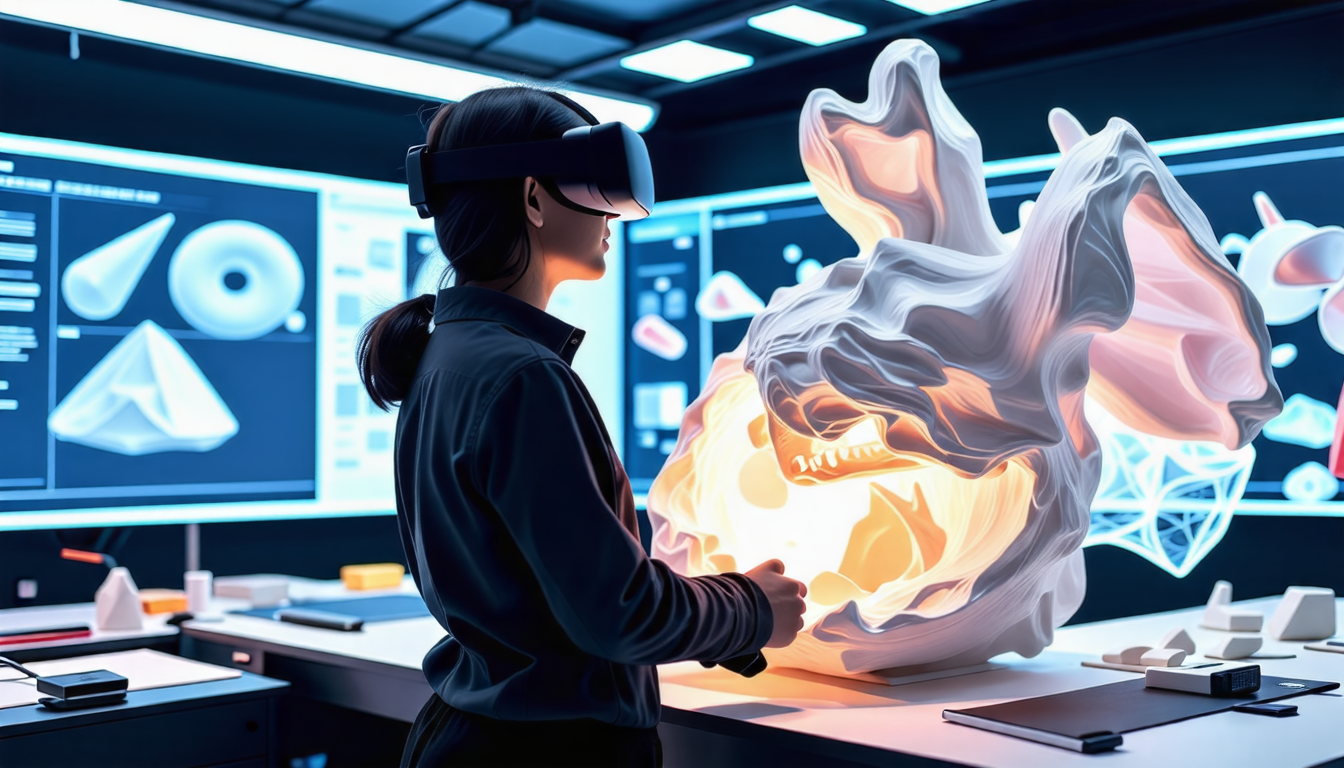 découvrez l'univers fascinant de la sculpture en réalité virtuelle ! cette expérience immersive vous permet de créer, sculpter et manipuler des œuvres d'art en 3d comme jamais auparavant. plongez dans un monde créatif sans limites et explorez les sensations uniques offertes par la vr.