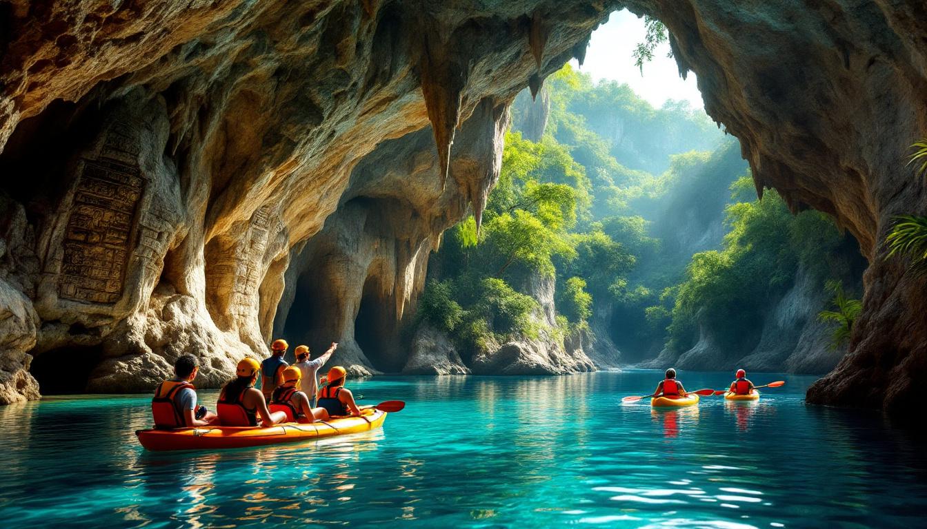 explorez le yucatán comme jamais auparavant ! plongez dans des aventures palpitantes au cœur des grottes, participez à des excursions guidées inoubliables et vivez des courses de kayak exaltantes. ne manquez pas les nouvelles mises à jour de réalité virtuelle qui vous rapprochent de ces expériences uniques.