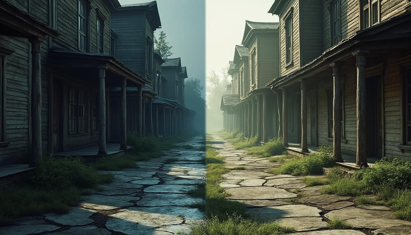 découvrez ghost town sur pc vr et explorez une comparaison fascinante des graphismes avec le quest 3. plongez dans cette expérience immersive et comparez la performance visuelle entre les deux plateformes pour un gameplay inoubliable.