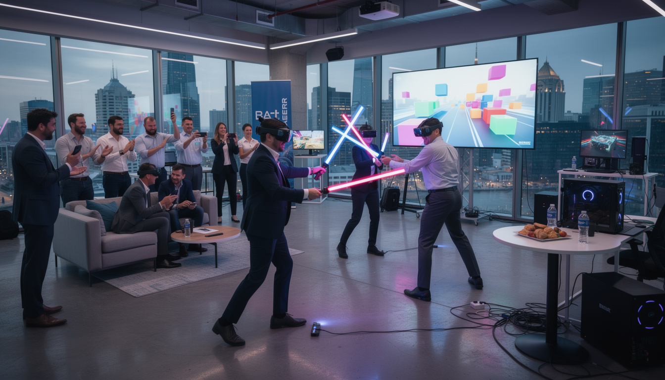 découvrez comment organiser un tournoi beat saber en entreprise, une animation rythmique captivante qui stimule la cohésion et rassemble toutes les générations autour du plaisir du jeu.